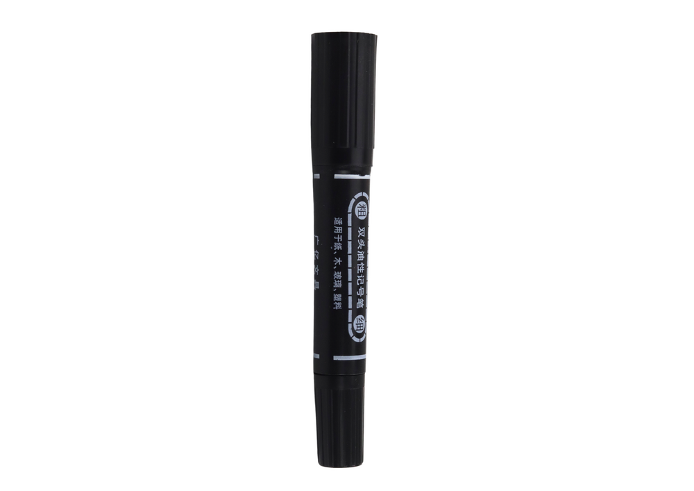 Double-sided Waterproof Marker Set Black 10pcs.