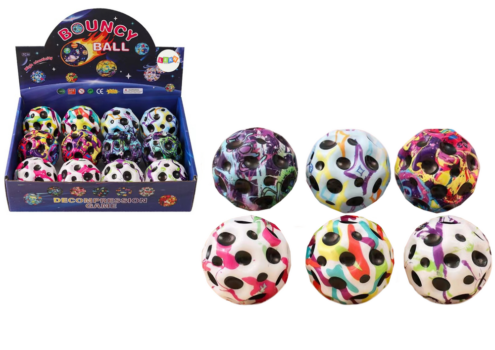 Space Glow Ball For Bouncing Kneading With Dimples 7cm