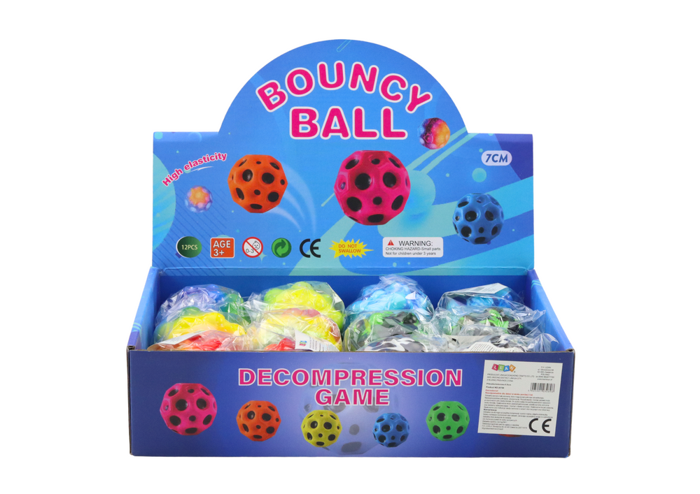 Kneading And Bouncing Ball With Studs Colorful 6.5cm