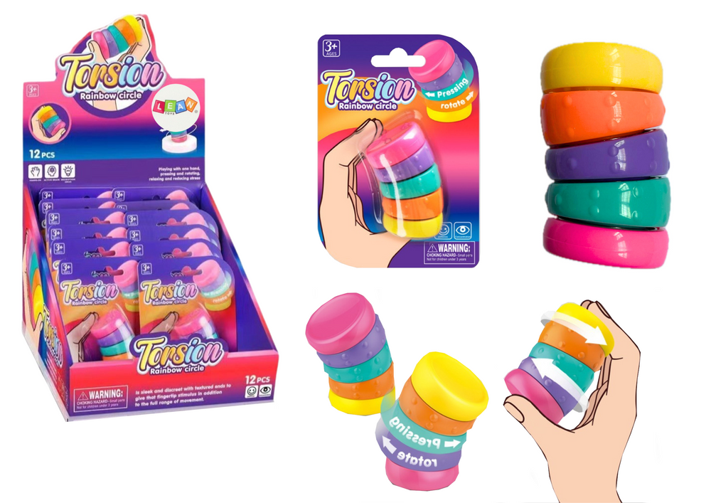 Sensory Toy Anti-stress Rainbow Rotating Wheels