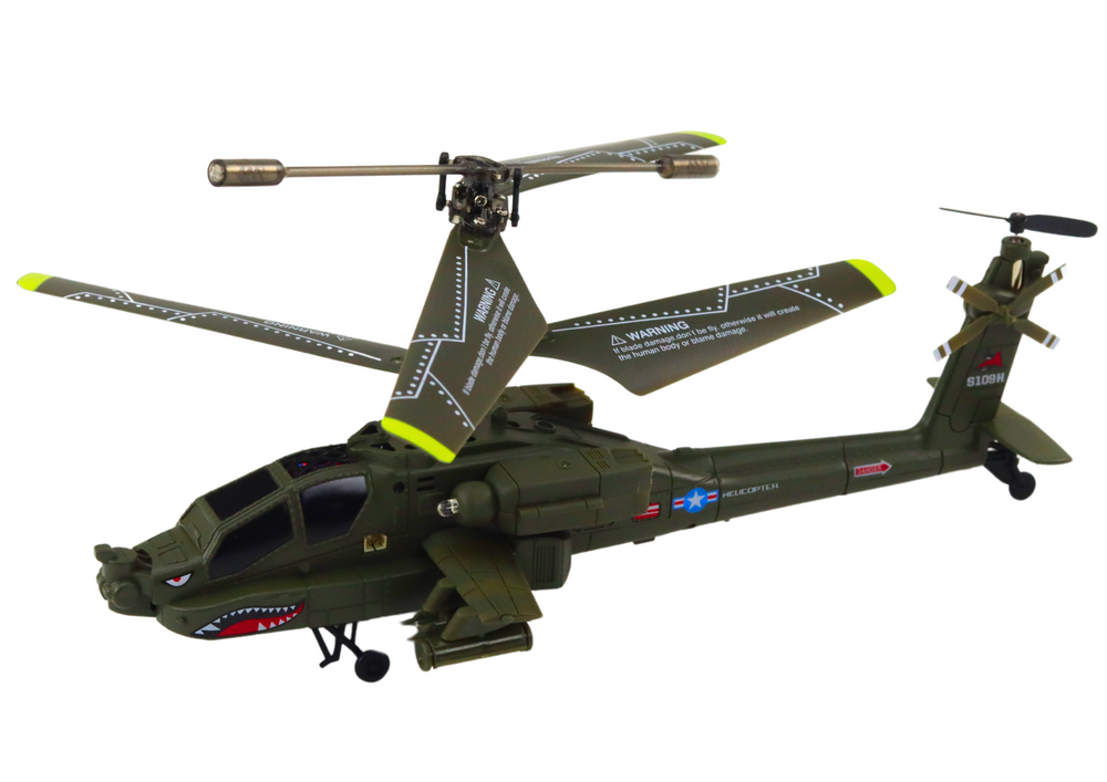 Apache Military Helikopter Fjärrstyrd Rc Syma S109h Khaki
