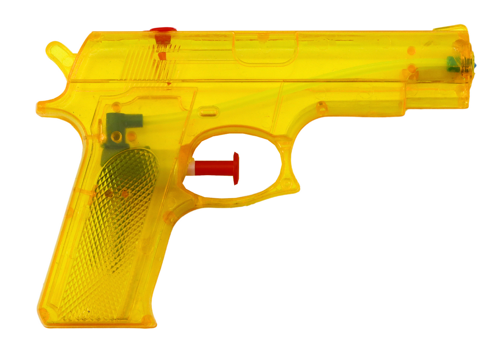Pistola Ad Acqua Piccola In Plastica Gialla 15 Cm X 10,5 Cm