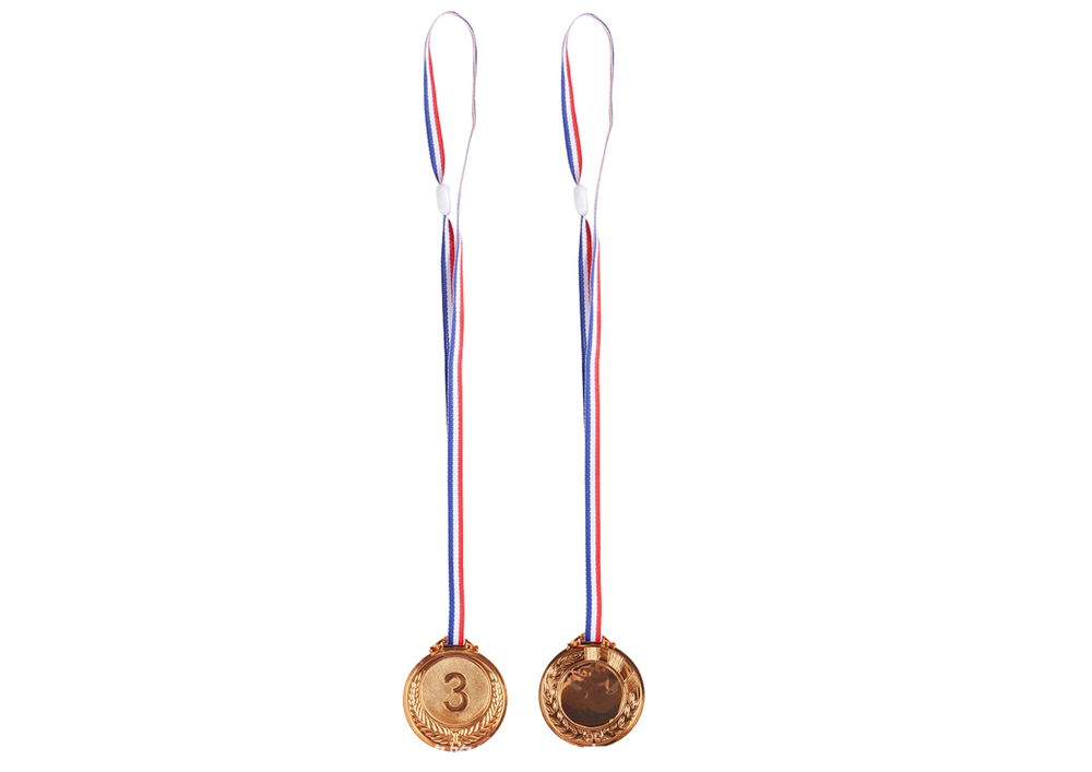 Bronzemedaille für den ersten Platz, Trophäe aus Zink, 6,5 cm
