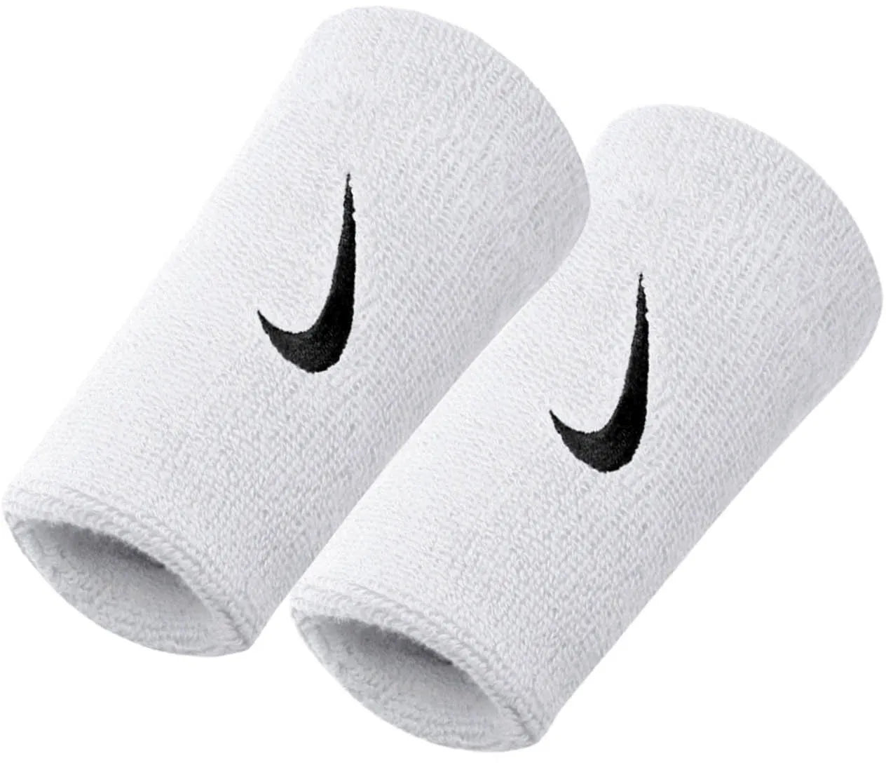 Bracelets double largeur Nike Swoosh Rose Blanc-noir Blanc