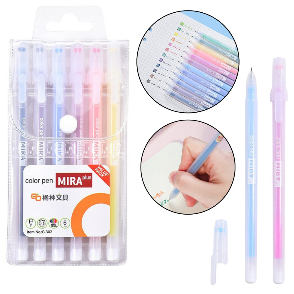 Set Of Gel Pens Intense Colors Office School 12 Pieces