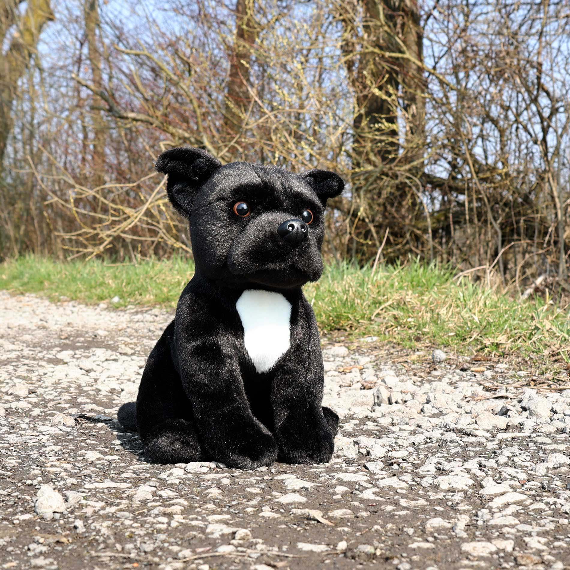 Plüss Staffordshire Bull Terrier Fekete 30cm Eco-f.