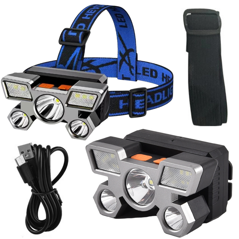 Led Headlamp Four Lighting Modes Adjustable Headband Waterproof