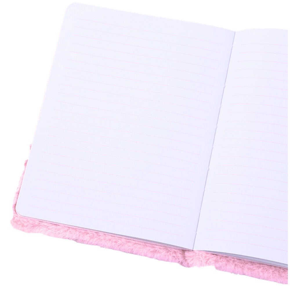 Plush Fur Notebook Lined Notebook With Unicorn Colorful A5