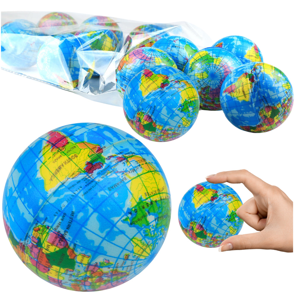Anti-stress Ball Kneading Globe Earth Exercise Ball 6cm