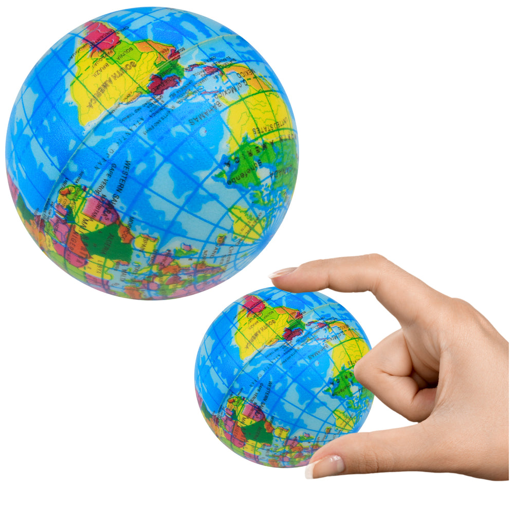 Anti-stress Ball Kneading Globe Earth Exercise Ball 6cm