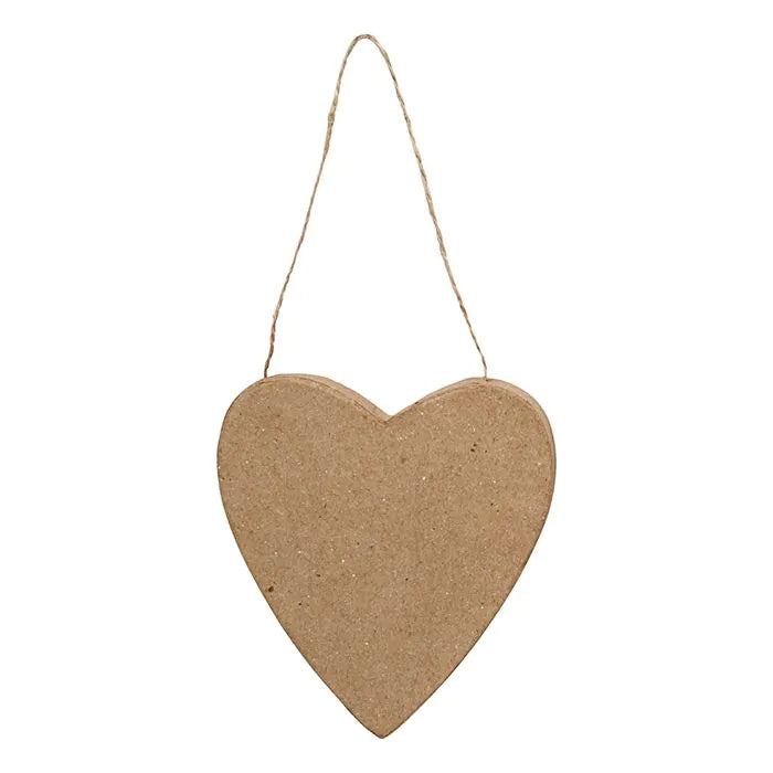 Paper-mâché Heart Craft Pendant