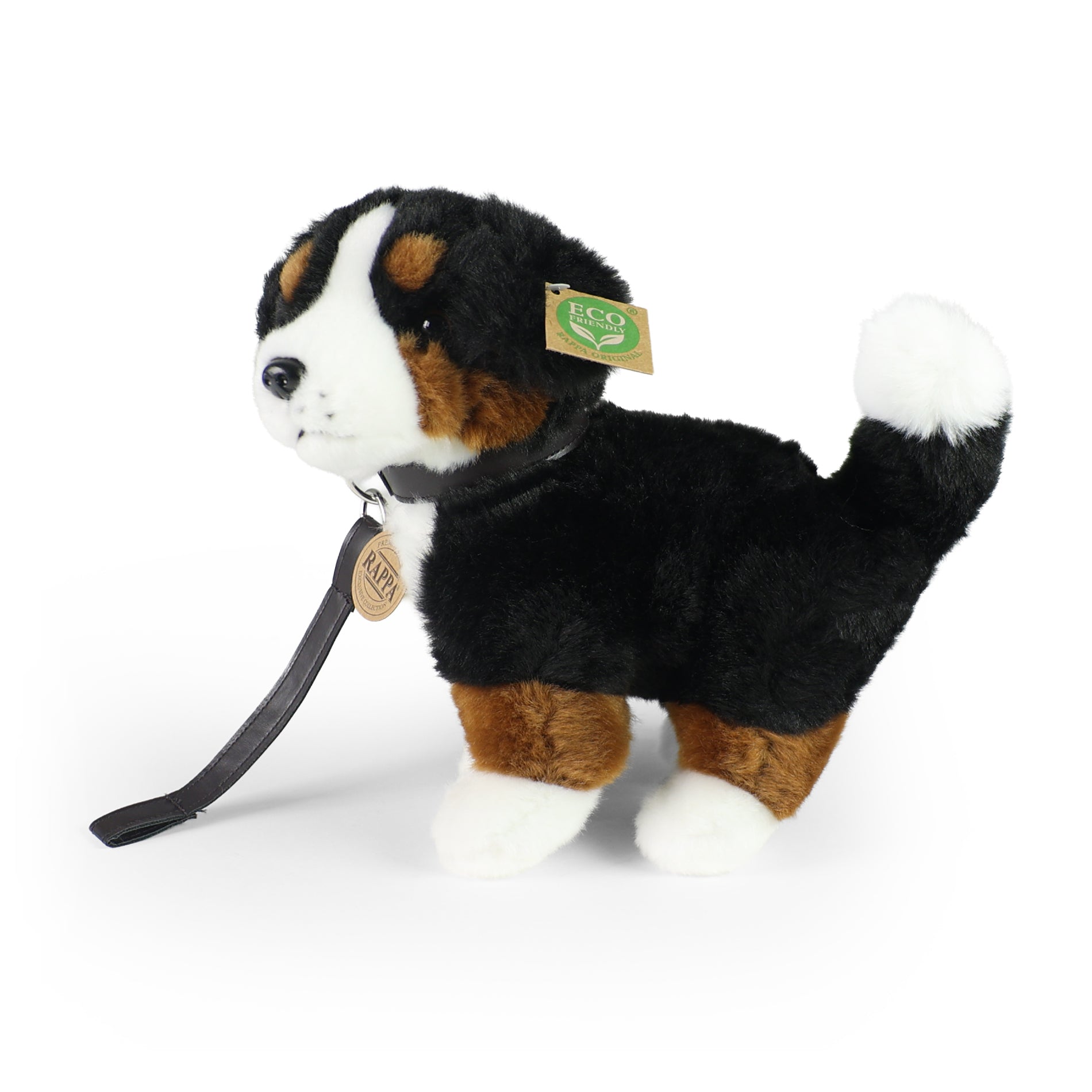 Plüss berni pásztorkutya pórázzal 22 cm Eco-f.