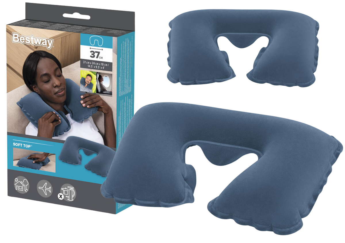 Cuscino da viaggio gonfiabile Croissant Blu Bestway 67006