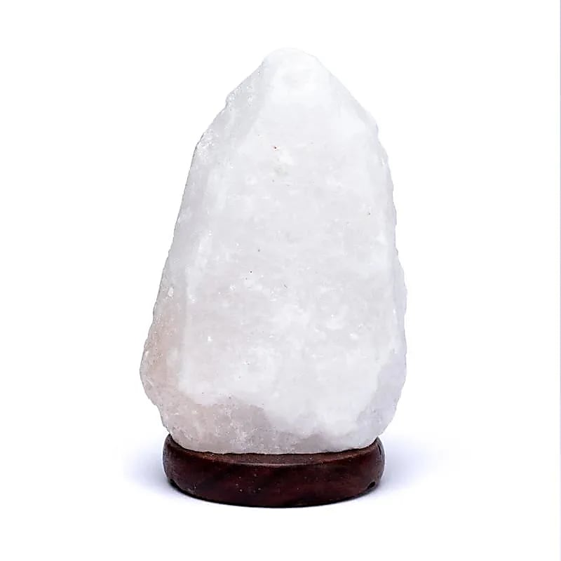 Saltlampa Vit Med Kabel Och Glödlampa - ±2000-3000g