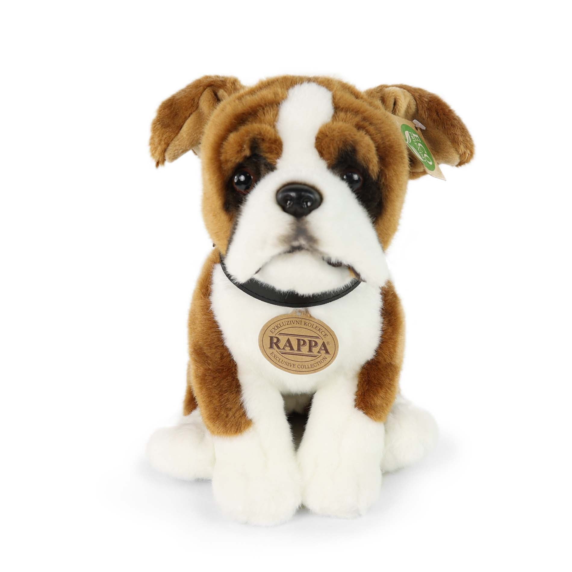 Plüss boxer gallérral 27 cm Környezetbarát
