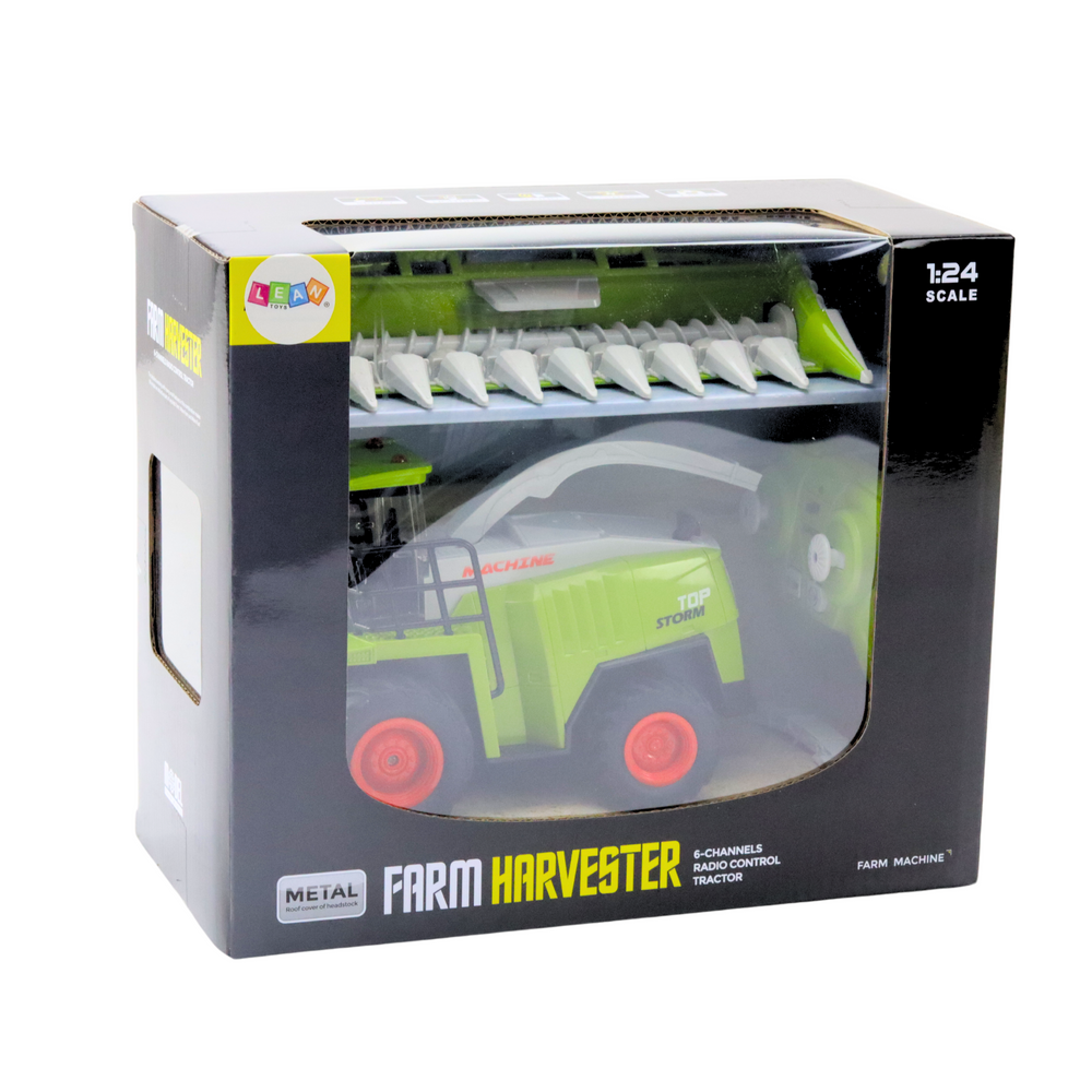 Combine Harvester With Corn Header Remote Controlled Rc 2.4g