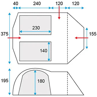 Lúb tent indyr 6 liath