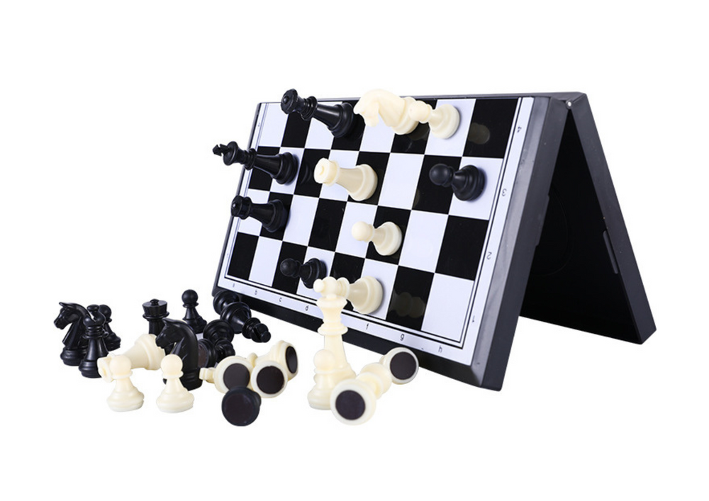 Classic Chess Board Game Magnetic Board Pawns Figures