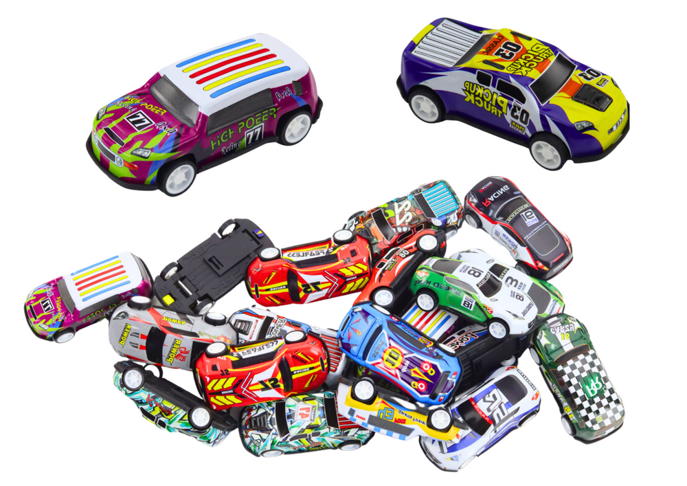 Set Of Cars In Suitcase 25 Pieces Mat With Roads