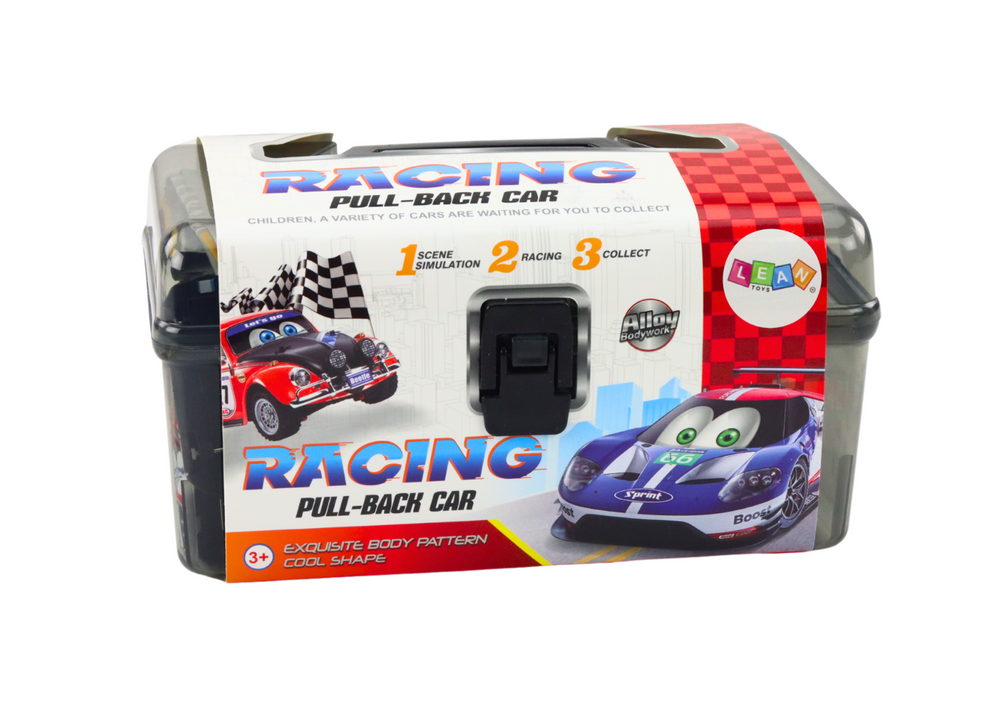Set Of Cars In Suitcase 25 Pieces Mat With Roads