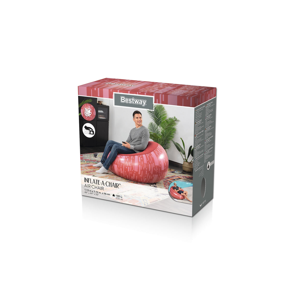 Opblaasbare stoel rood Bestway 75052