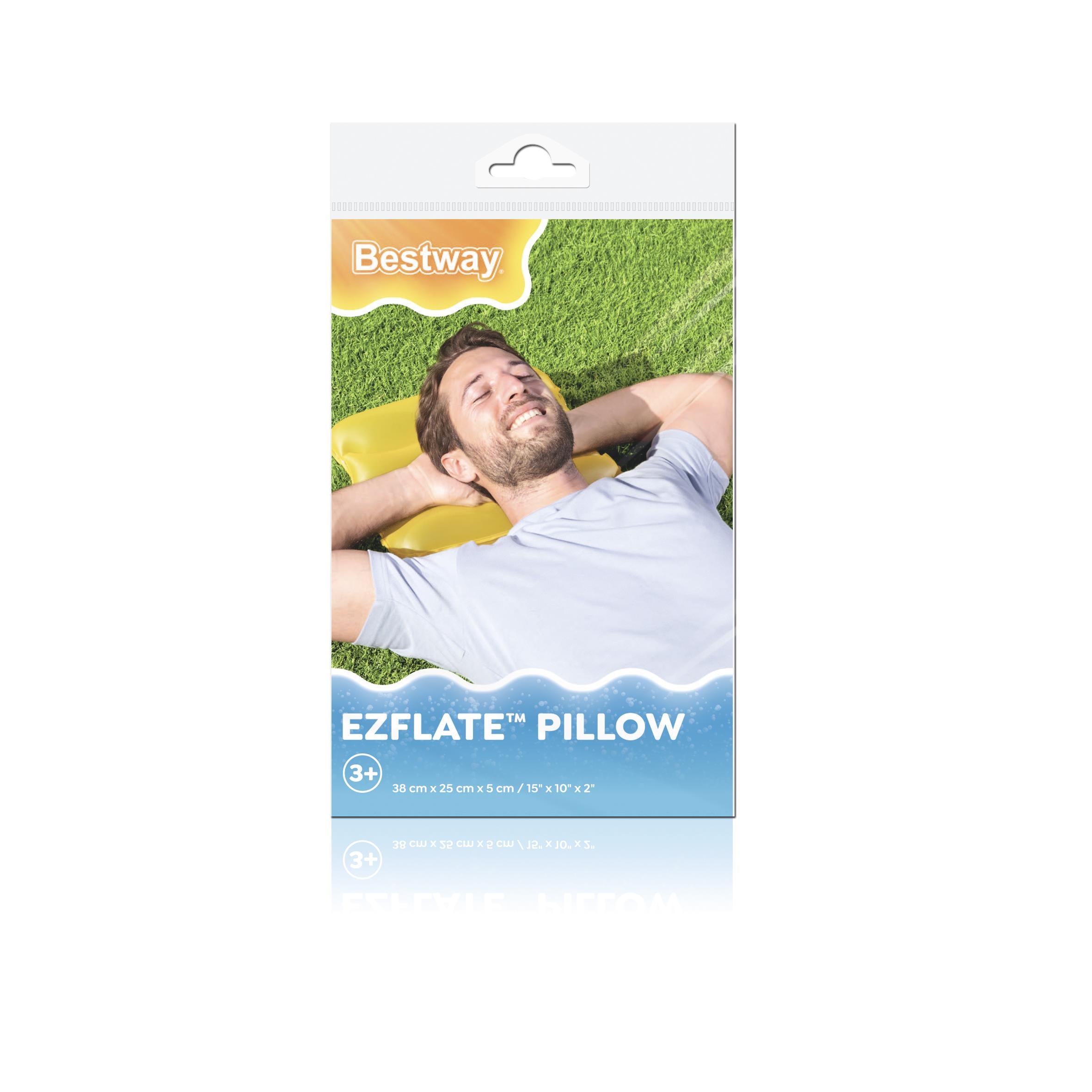 Inflatable Pillow 38 X 25 Cm Yellow Bestway 52127
