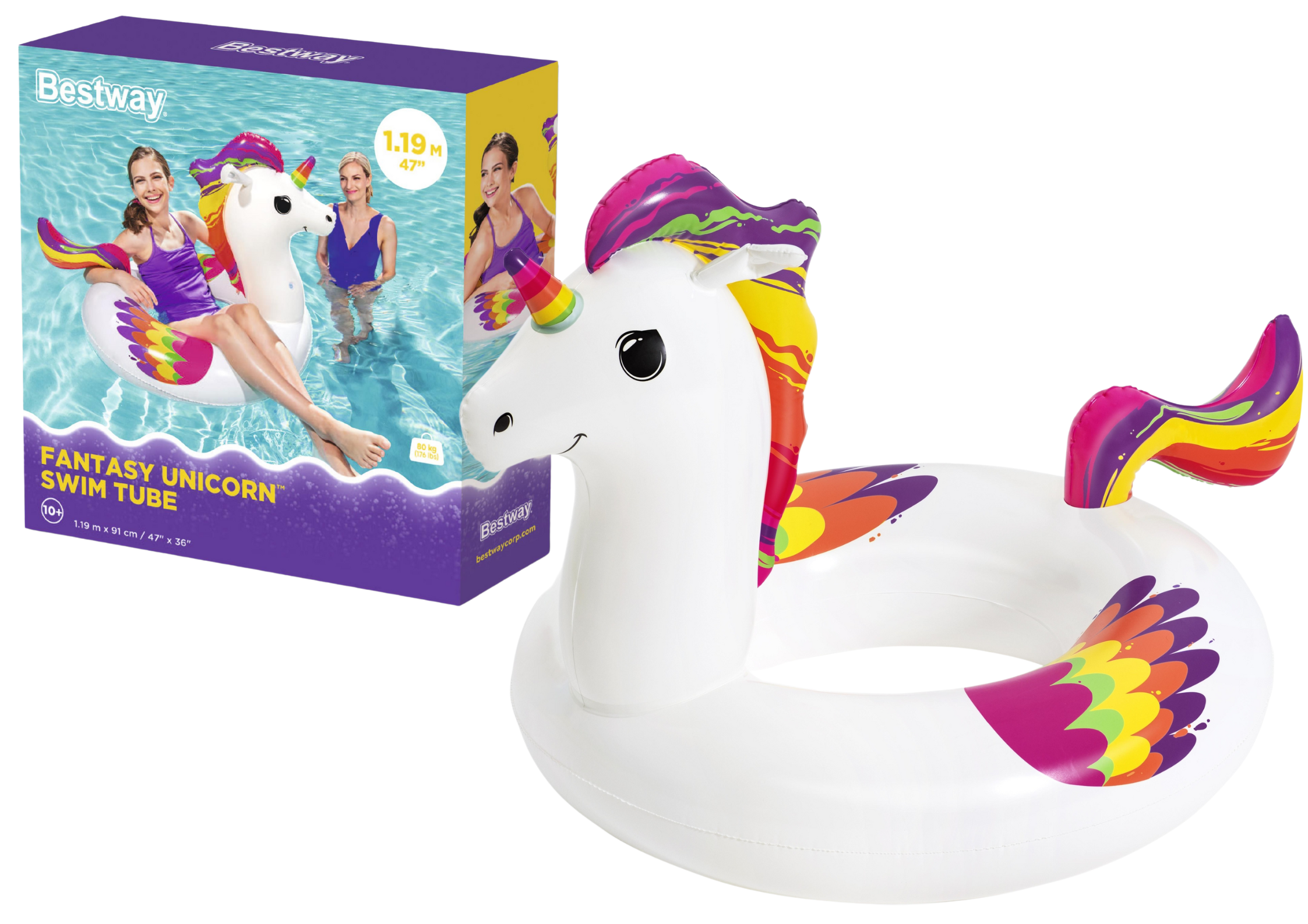 Inflatable Unicorn Swimming Ring 119 X 91 Cm Bestway 36159