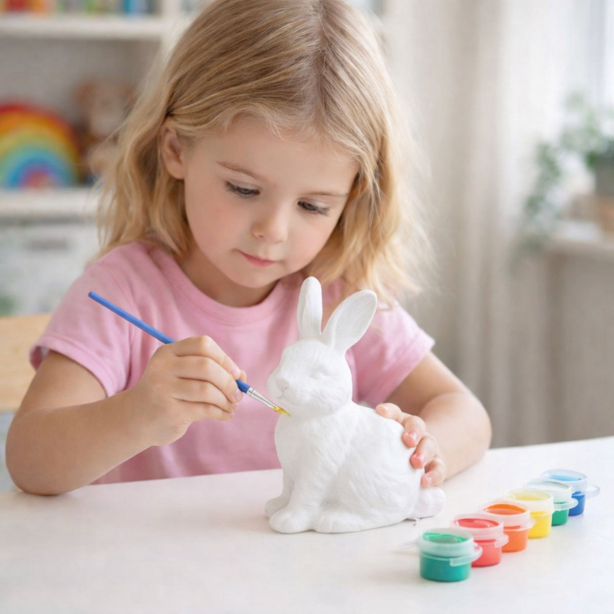 Easter Bunnies Styrofoam For Painting Paints 6pcs