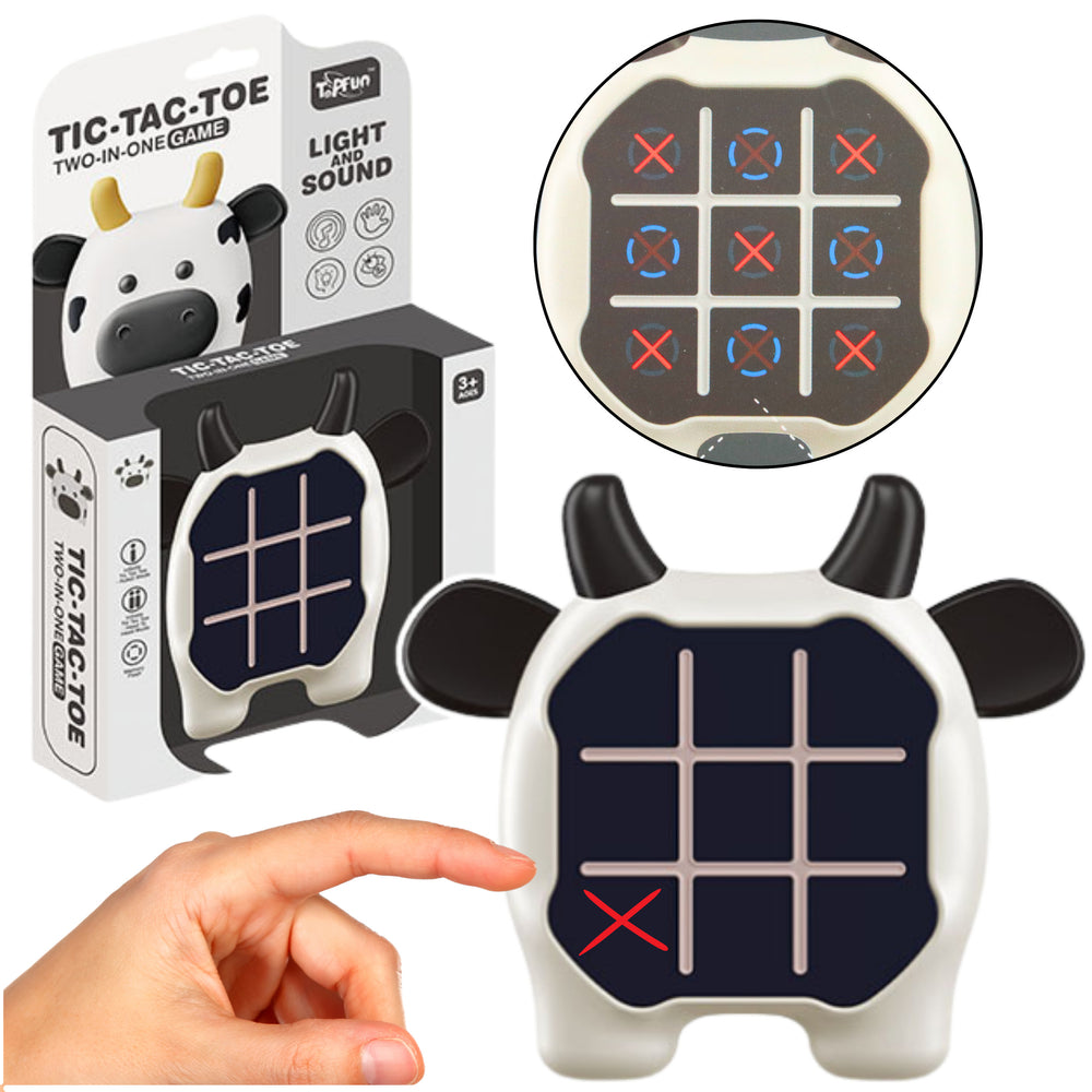 Electronic Game 3in1 Tic Tac Toe Memory Cow Black And White