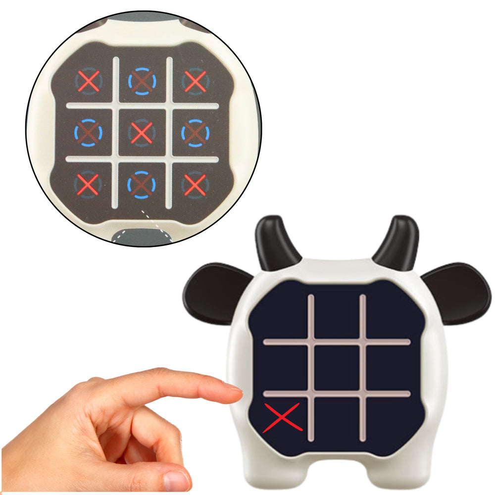 Electronic Game 3in1 Tic Tac Toe Memory Cow Black And White