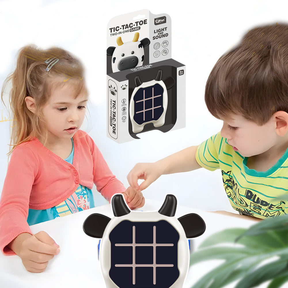 Electronic Game 3in1 Tic Tac Toe Memory Cow Black And White