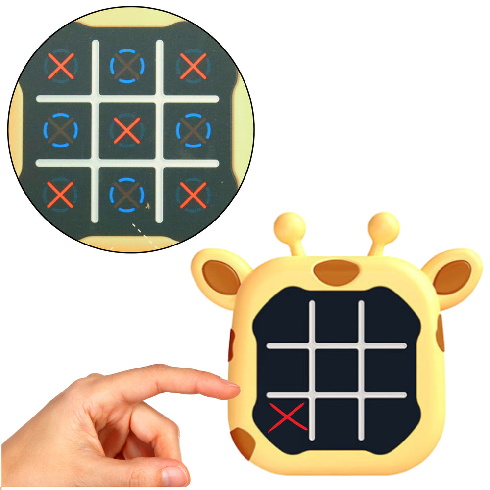 Electronic Game 3in1 Tic Tac Toe Memory Giraffe Yellow