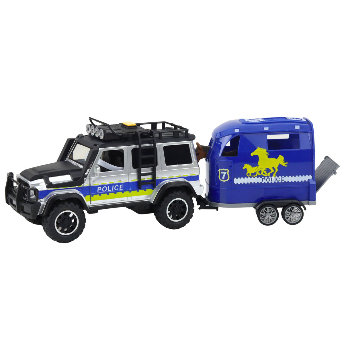 Police Off-road Vehicle With Horse Trailer Lights And Sounds