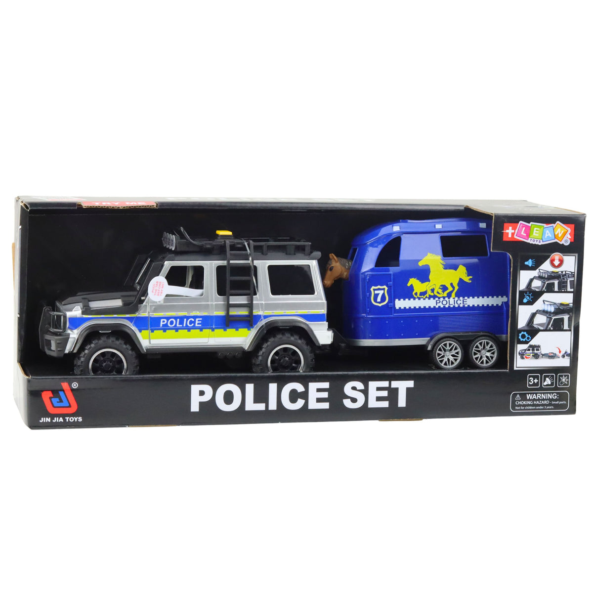 Police Off-road Vehicle With Horse Trailer Lights And Sounds