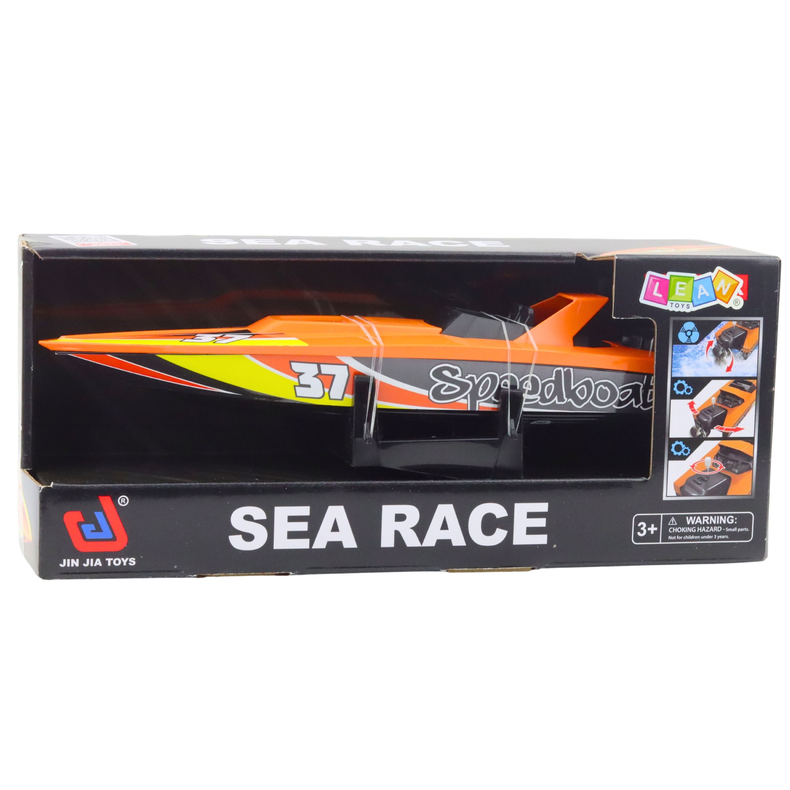 Boat Motorboat Wind-up Mechanism For Water Orange