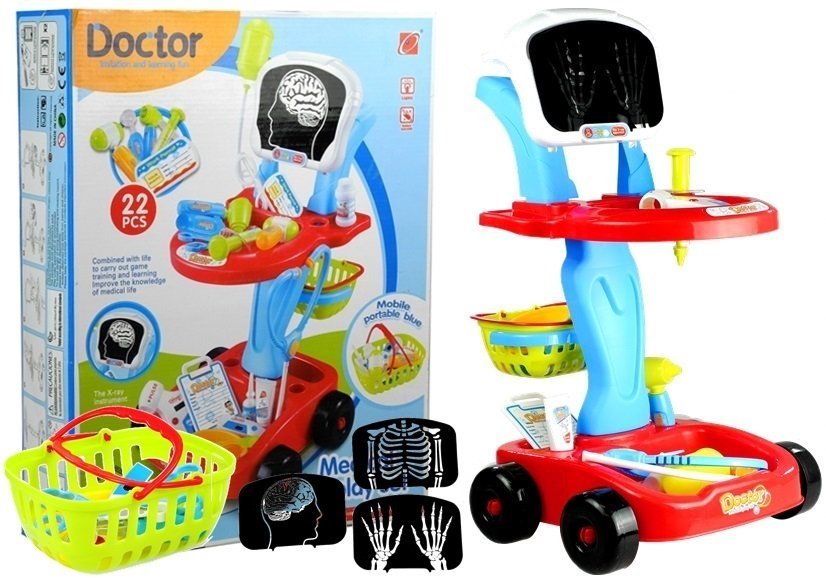 Medical Cart With Accessory 22 Elements - Multi-colour