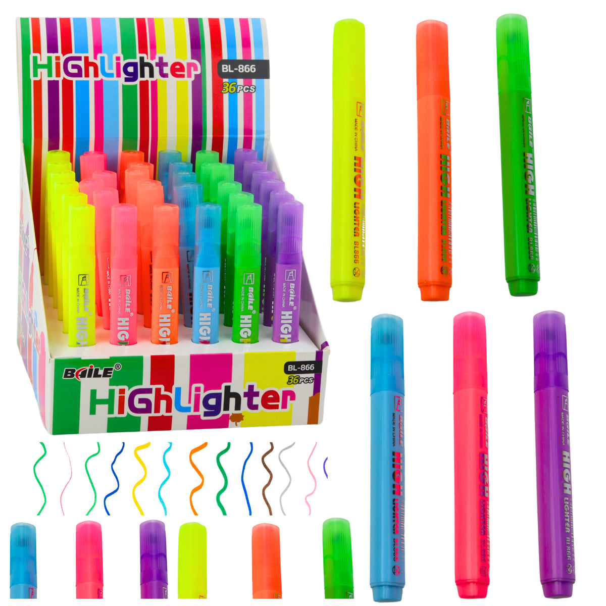 Zvýrazňovač Neon Marker Pro Notes School Office