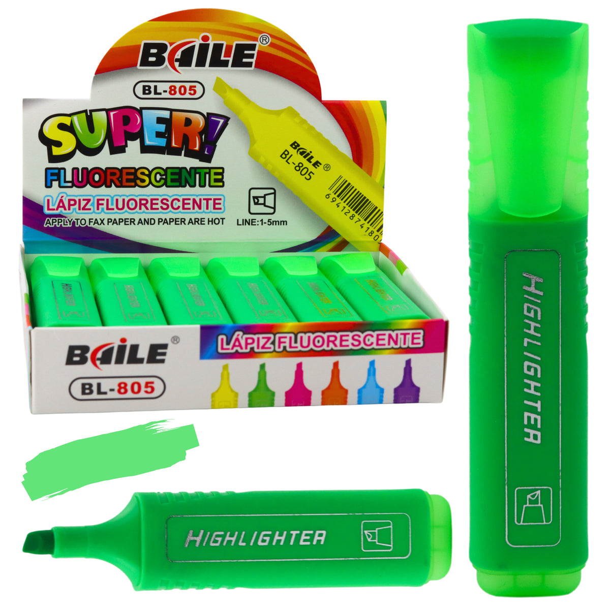 Highlighter Marker For Notes School Office Neon Intense Green