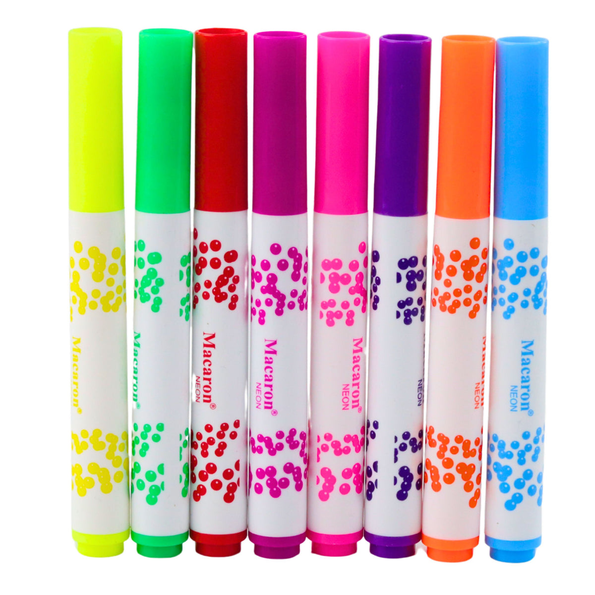 Set Of Neon Markers For School Water-based Ink Colorful 8 Pcs