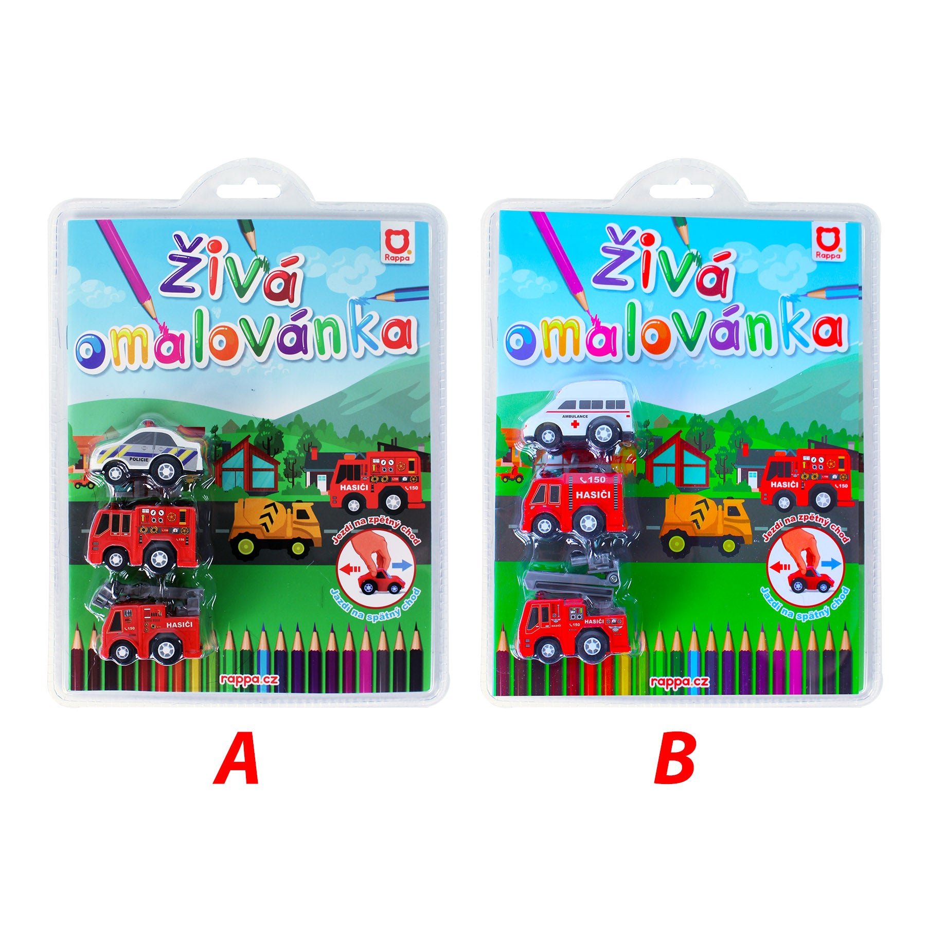 Live-Malbuch „Retter – 3 Autos“ 2t