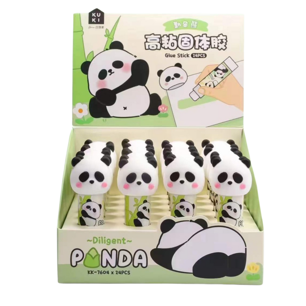 Klebestift Schule Büro Panda Grün 3d