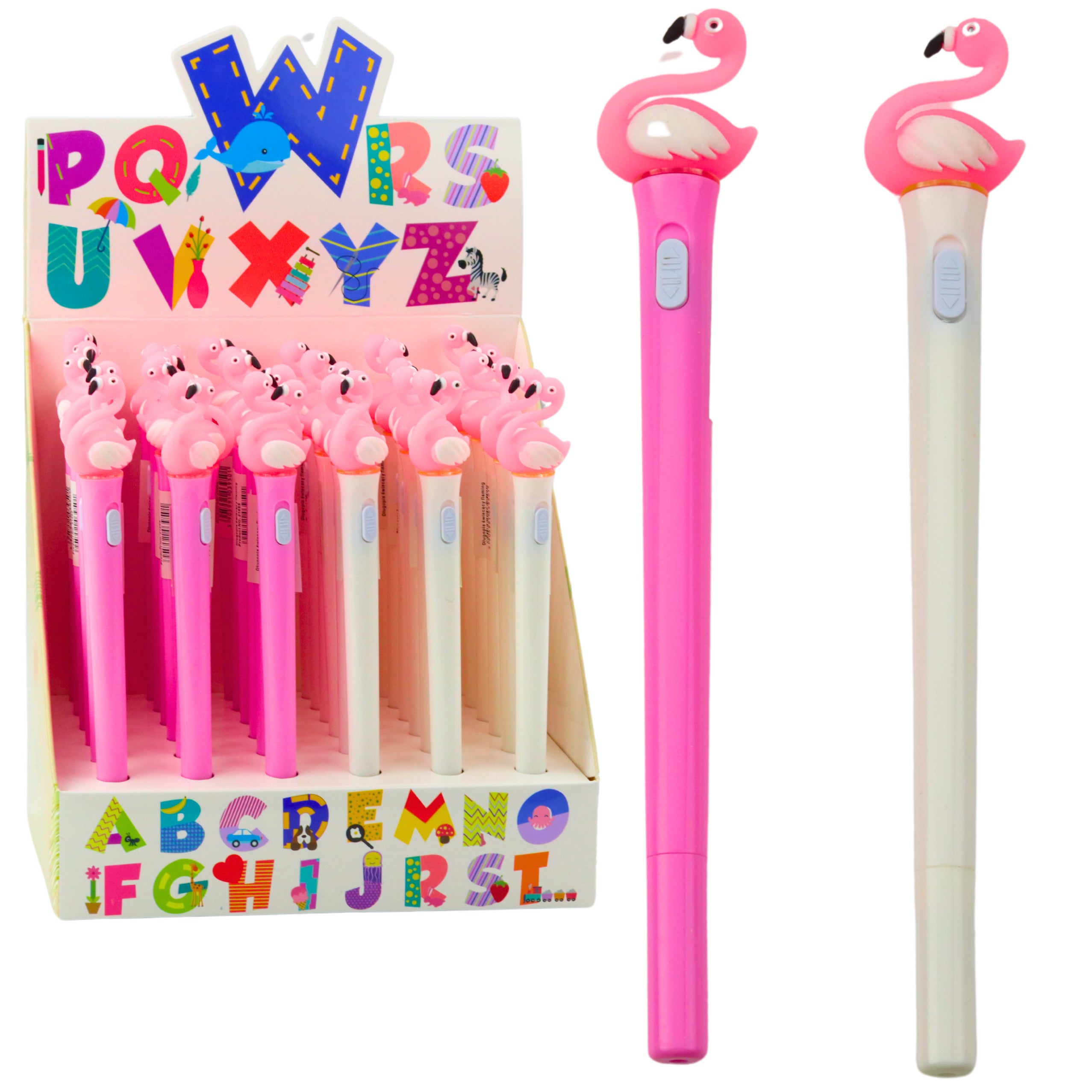 Luminous Ballpoint Pen Pink Flamingo Blue Ink 0.7mm Mix