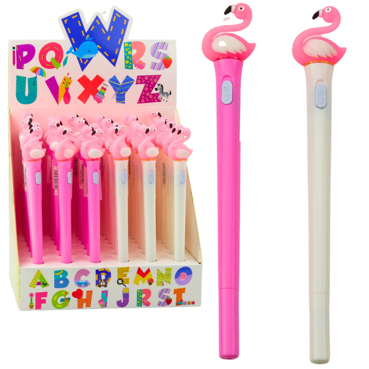 Luminous Ballpoint Pen Pink Flamingo Blue Ink 0.7mm Mix