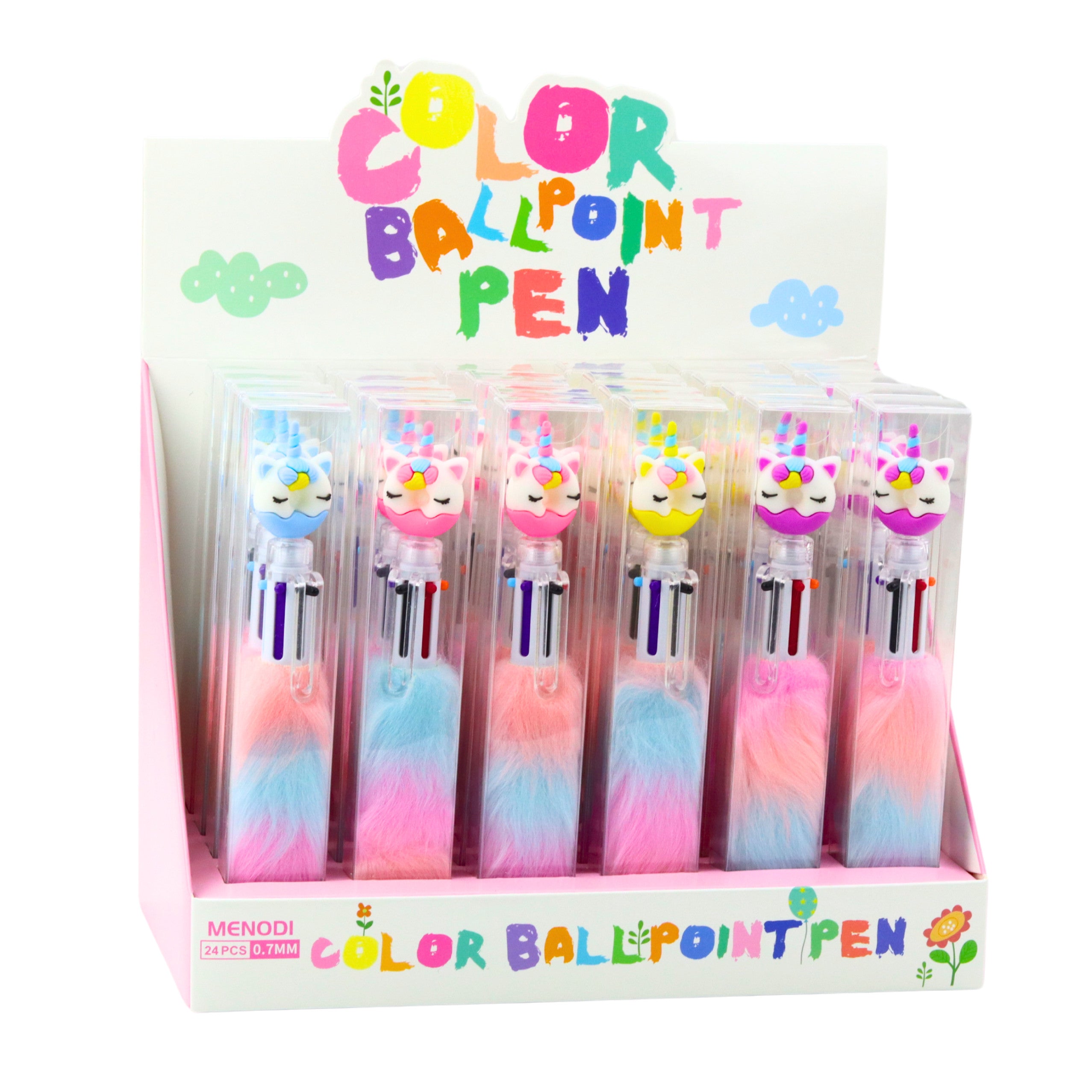 Unicorn Fur Ballpoint Pen Donut Fur Color 0.7mm Mix