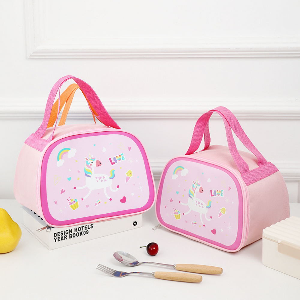 Thermoisolierende Frühstücks-lunchtasche Rosa Einhorn 23 cm