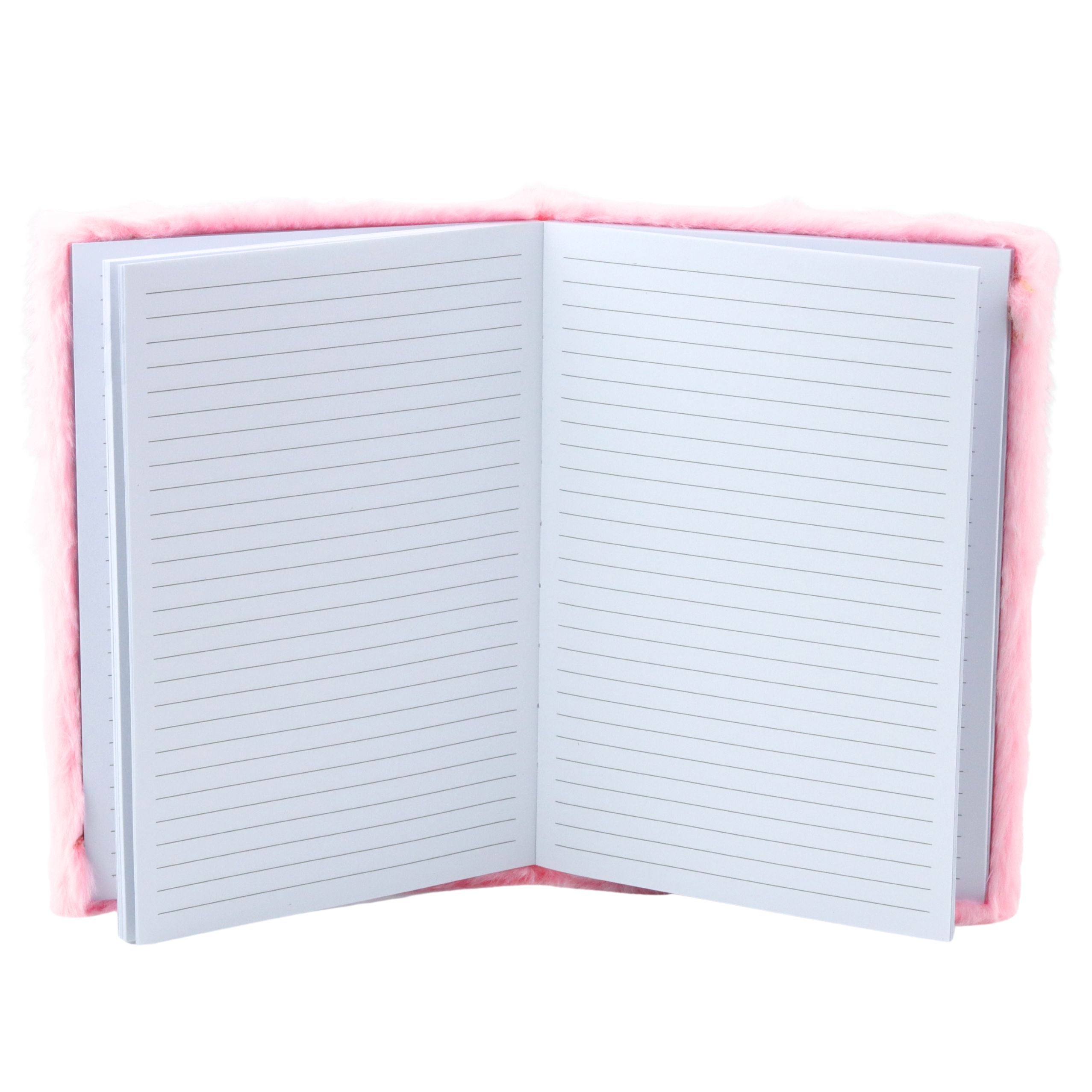 Plush Notebook Notebook Lined Crown With Confetti Pink A5 80 Sheets
