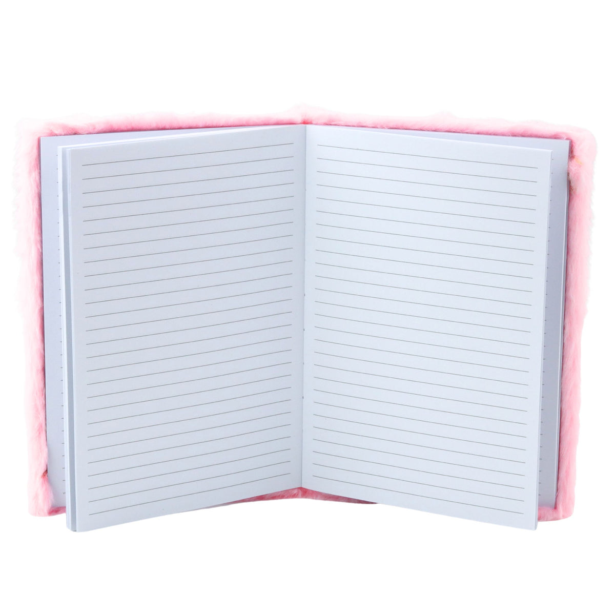 Plush Notebook Notebook Lined Crown With Confetti Pink A5 80 Sheets