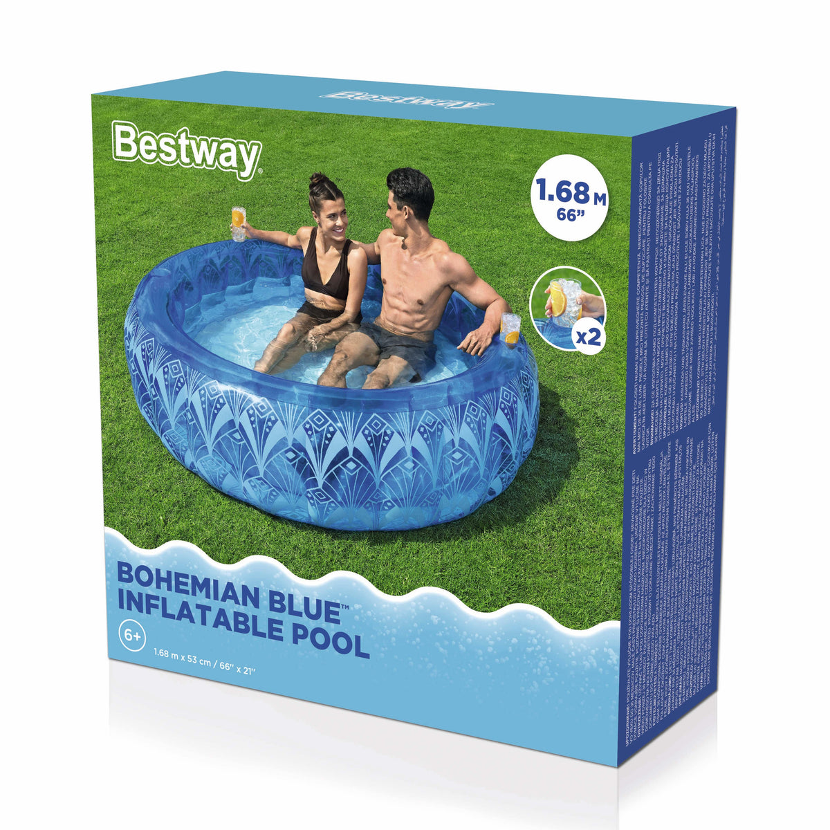 Uppblåsbar pool 168 X 53 Cm Blue Bestway 54479