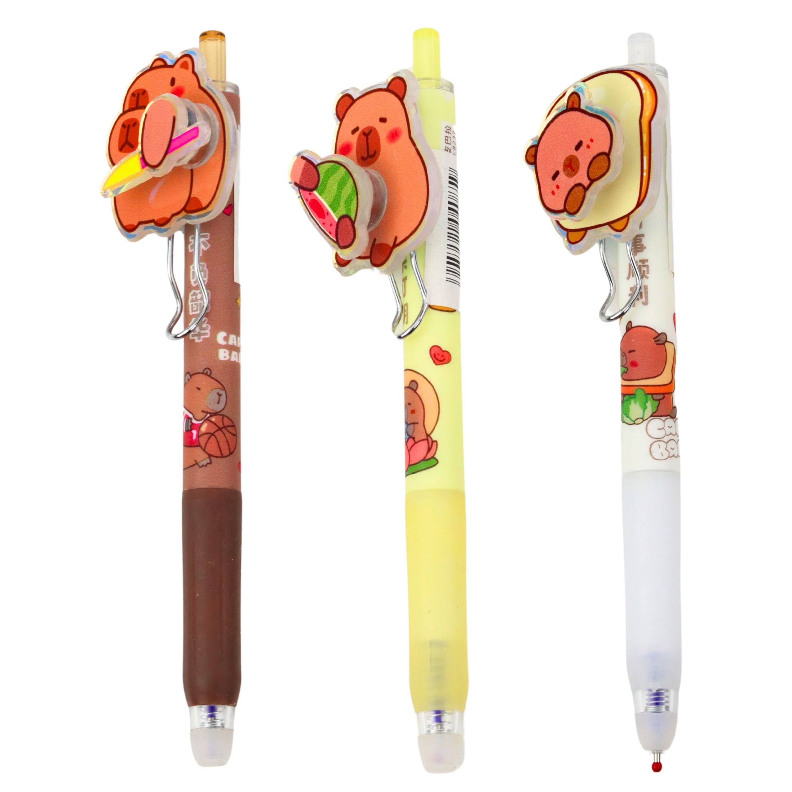 Capybara Gel Pen With Rotating Element Blue Ink 14.5cm Mix