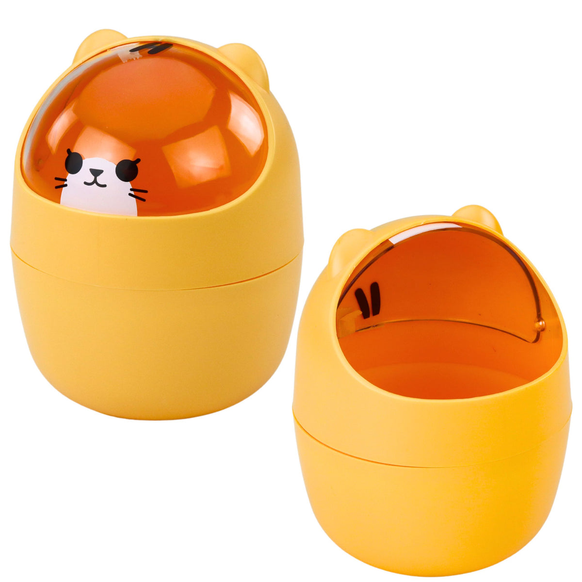 Mini Teddy Bear Desk Table Basket Orange 1l 16cm